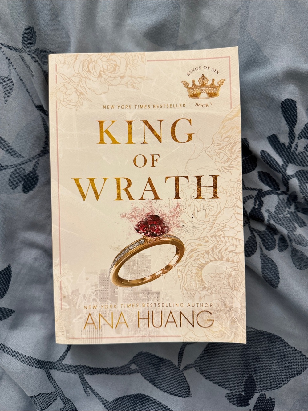 King of Wrath by Ana Huang - Cream & Gold Cover